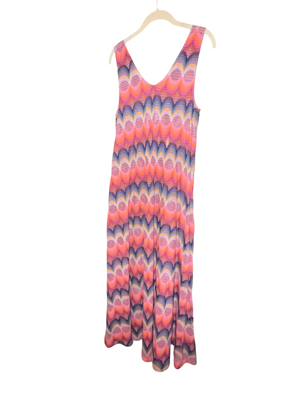 LA VIE STYLE HOUSE
Peach Shimmer Knit Maxi Swing Dress